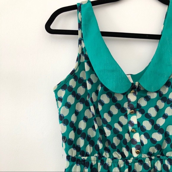 👗 Teal Polk Dot Dress - Picture 6 of 6